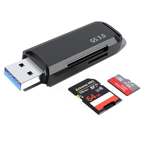 USB 3.0 Card Reader, SD / Micro SD Reader, Portable Card Reader for SD ...