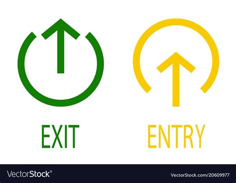 Sign of entry and exit Royalty Free Vector Image