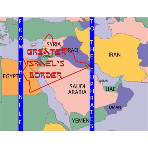 eretz israel greater israel borders map | Free SVG