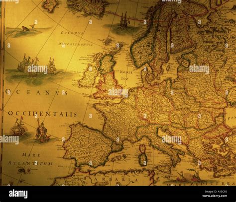 Antique Map of Europe Stock Photo: 89234 - Alamy