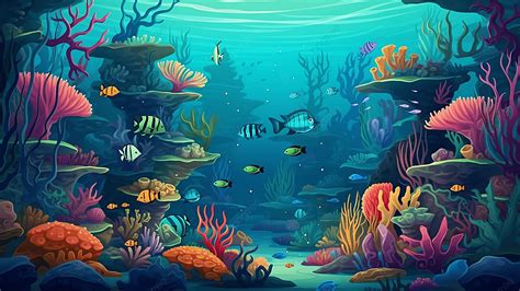 Underwater World Fish Background, Underwater World, Marine Life, Ocean ...