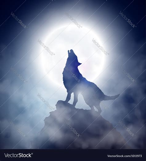 Howling wolf Royalty Free Vector Image - VectorStock