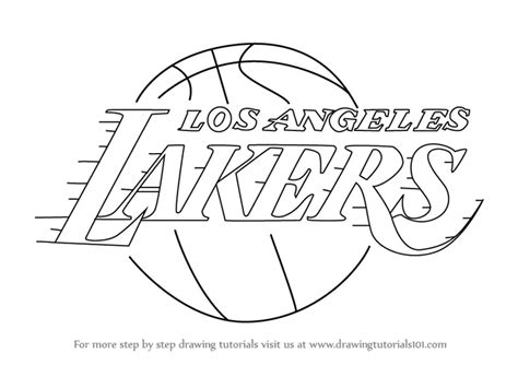 How to Draw Los Angeles Lakers Logo (NBA) Step by Step ...