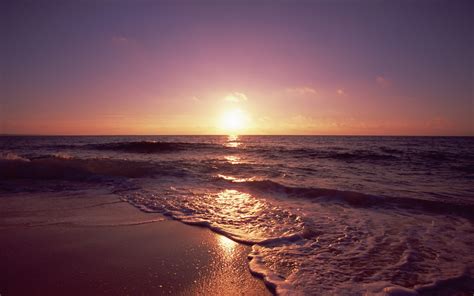 beach, Nature, Landscape, Waves, Sea, Sunset, Water Wallpapers HD ...