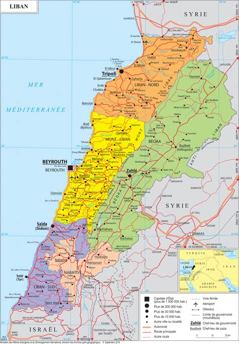 Geopolitical map of Lebanon, Lebanon maps | Worldmaps.info