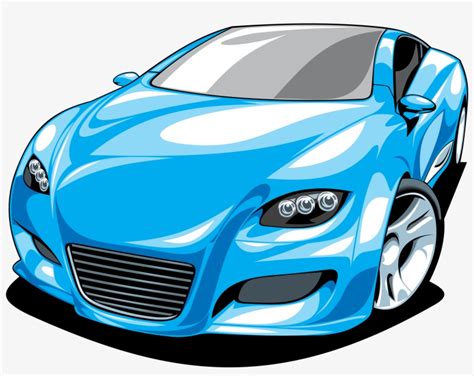 Cartoon Sports Car Images - Blue Sports Car Vector PNG Image ...