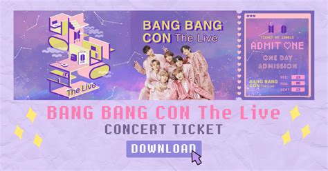 Bang Bang Con The Live: A BTS Online Concert Ticket Taehyung, Jhope ...