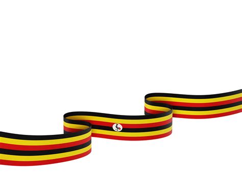 Uganda flag design national independence day banner element transparent ...