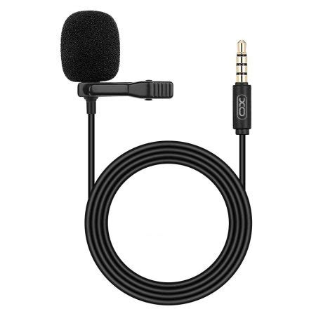 XO Wired Black Lavalier Lapel Microphone - For 3.5mm Audio Jack Devices