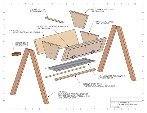 Top Bar Hive Plans - David Bench | Top bar hive, Bee hive plans, Bee ...