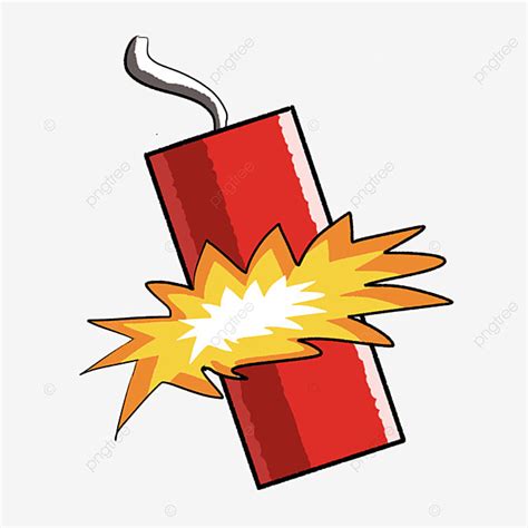 Firecracker Explosion Clipart Vector, Cartoon Style Explosion Red ...