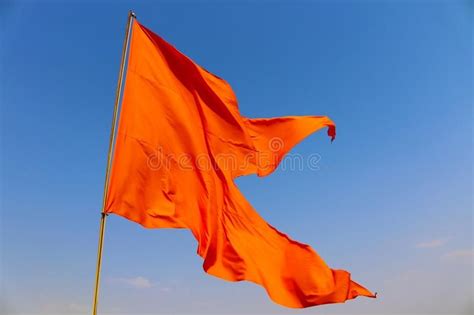 Photo about Flag of Maratha Empire founded by Chhatrapati Shivaji ...