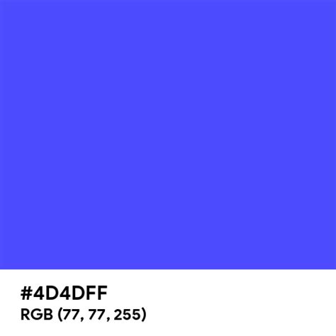 Neon Blue color hex code is #4D4DFF