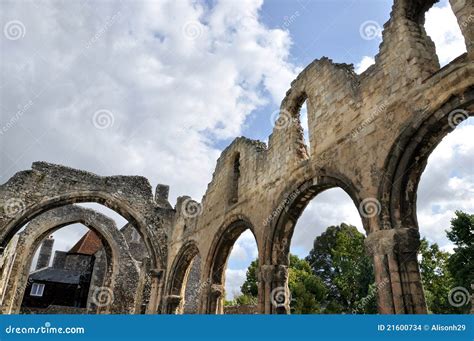 Ruins at Canterbury, UK stock photo. Image of historic - 21600734