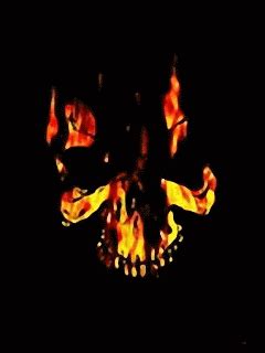 Skeleton-Skull: Skulls on Fire