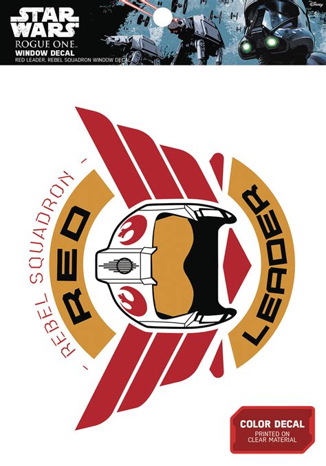 NOV168906 - STAR WARS RED LEADER WINGS REBEL SQUADRON WINDOW DECAL ...