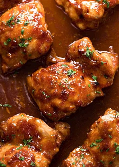 Sticky Baked Chicken Thighs | RecipeTin Eats