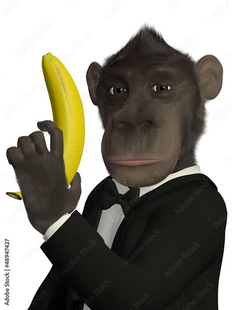 Mr.Monkey - "Banana Bond" Stock Illustration | Adobe Stock