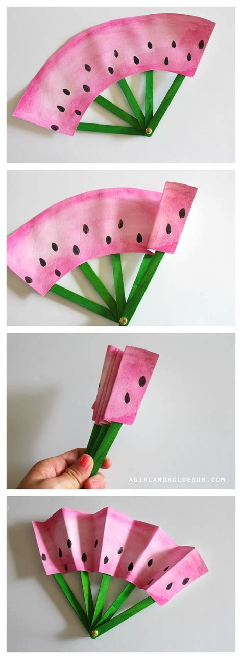 diy fruit fans --a fun kids crafts | Crafts, Arts and crafts for kids ...