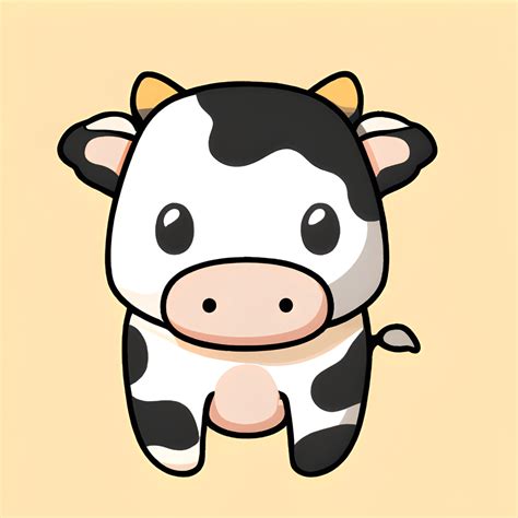 Chibi Cow Cartoon · Creative Fabrica