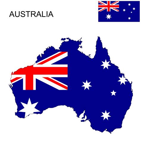 Australia Flag Map | Australia flag, Australia map, Australian flags