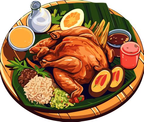 nasal n / D manok ilustração, ou frango nasal tradicional Comida a ...