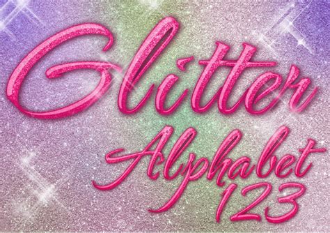 Glitter Pink Font Sparkle Clipart Abc Alphabet Numbers Letters Png ...