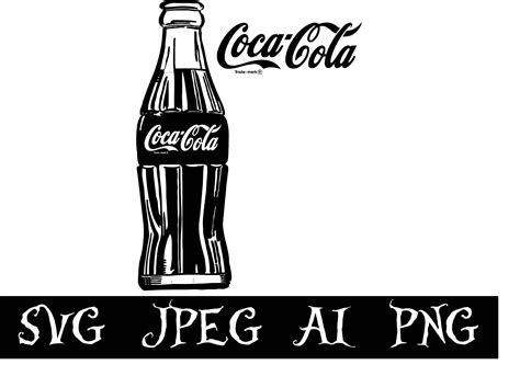 Coca Cola Cricut Svg, Coca Cola Png, White and Black Coke Svg, Coca ...