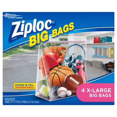 Ziploc ZIPLOC 4-CT 10-GALLON XL BIG BAGS in the Plastic Storage Bags ...