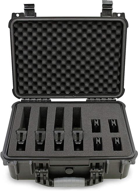 CASEMATIX 16" Customizable 4 Pistol Multiple Pistol Case - Waterproof ...