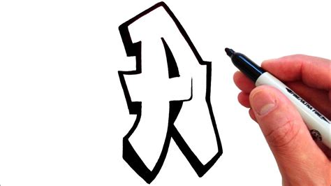 How to Draw the Letter A in Graffiti Style - EASY! - YouTube