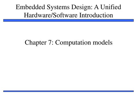 PPT - Chapter 7: Computation models PowerPoint Presentation, free ...