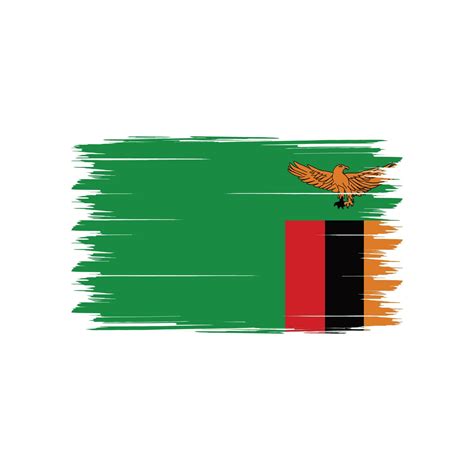 Zambia flag vector with watercolor brush style 5065775 Vector Art at ...