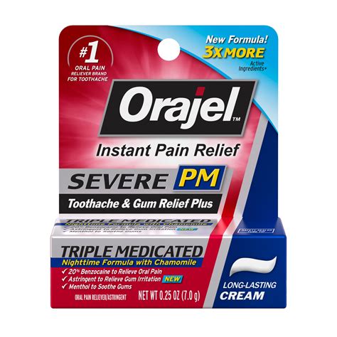 Orajel Severe Toothache & Gum Relief Cream, 0.33 Oz: Amazon.ca: Beauty