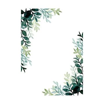 Watercolor Leaves Border PNG Transparent Images Free Download | Vector ...