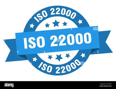 iso 22000 round ribbon isolated label. iso 22000 sign Stock Vector ...