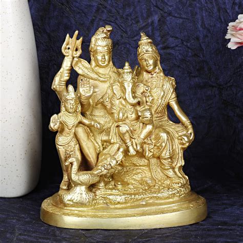 Buy ARTVARKO™ Brass Lord Shiva Parvati Kartikeya and Ganesha Murti Shiv ...