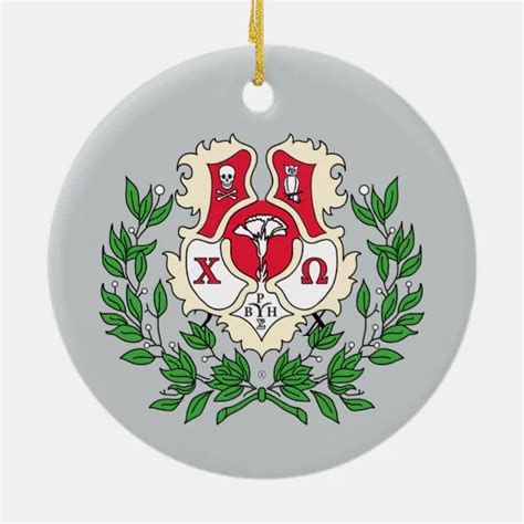 Chi Omega Crest Ceramic Ornament | Zazzle