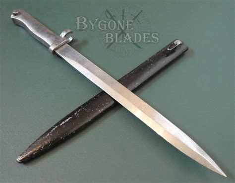 German Ersatz Bayonet EB24. Rare Un-Fullered Blade. Countersunk Muzzle ...