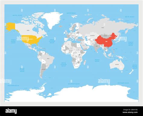 World Political Map Usa - Freddi Bernardina