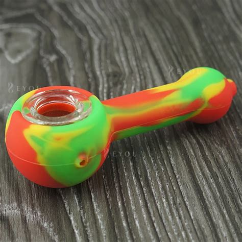 Beyou Silicone Smoking Pipe Glass Bowl Multi-color Free Sample Tobacco ...