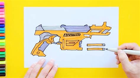 How to draw Nerf N-Strike Elite AccuStrike RaptorStrike - YouTube