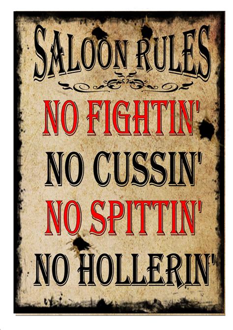 Vintage Style Cowboy Saloon Bar Sign Wild West Cowboy Sign – The ...