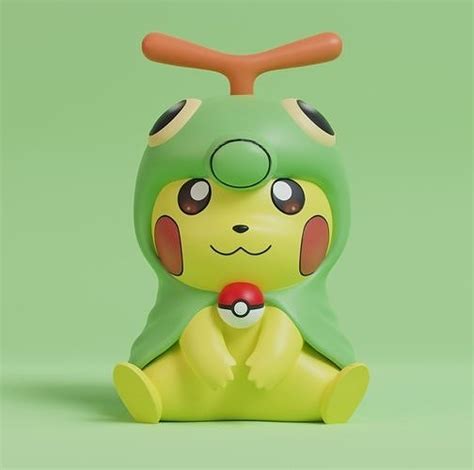 Pokemon - Pikachu Caterpie Cosplay 3D model 3D printable | CGTrader