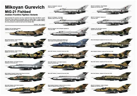 Mikoyan-Gurevich MiG-21 ( Fishbed ) variants | Mig 21, Aircraft ...