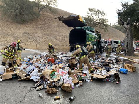 Santa Barbara Fire Department puts out trash burn in Los Olivos Monday ...