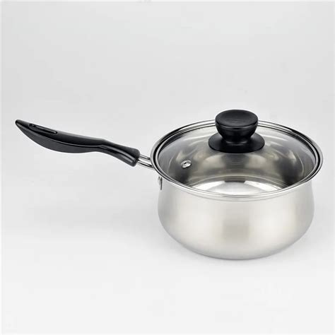 18cm Stainless Steel Kitchen Cooking Mini Milk Boiling Pot Sauce Pot ...