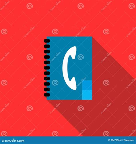 Address Book Icon, Flat Style Stock Vector - Illustration of address ...