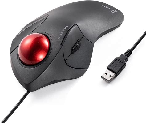 Buy SANWA Wired Ergonomic Trackball Mouse, Optical Rollerball Mice ...