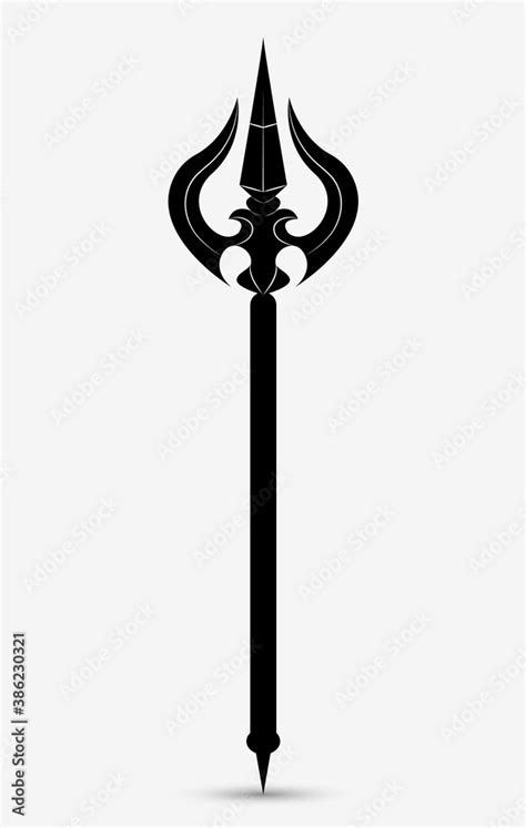 Trident graphic realistic art Design, trishul india weapon of lord ...